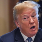 El presidente del Gobierno de EEUU, Donald Trump se dirige a dirigentes republicanos en el Congreso en una recepción en la Casa Blanca.
