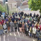 Concentración contra la violencia machista celebrada ayer en la localidad palentina de Guardo.