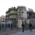 Estado en el que quedó la embajada española en Kabul tras el ataque.