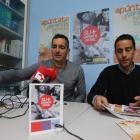El edil de Juventud, Roberto Mendo, y el técnico Miguel Ángel Marqués, ayer en Cima.