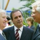 Los ministros Otto Schiley, José Antonio Alonso y Dominique Villepin