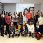 Las mujeres emprendedoras de León participantes en los talleres, ayer en Espacio Vías. MARCIANO