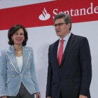La presidenta del Banco Santander, Ana Botín, y el consejero delegado, José Antonio Álvarez.