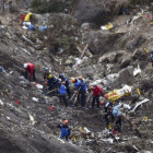 Restos del avión de Germanwings estrellado en los Alpes franceses el 24 de marzo.