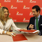 Alicia García, con el presidente de Segittur, Antonio López.