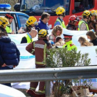 Personal de emergencia, en la zona del accidente.