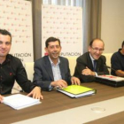 Nicanor Sen, Jaime González, José Manuel Jiménez y García Bayón, durante su reunión .