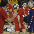 Guijosa supervisa uno de los ejercicios durante el primer entrenamiento del año. JESÚS F. SALVADORES