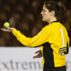 Cristina González durante un entrenamiento.