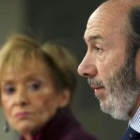 De la Vega y Rubalcaba, en la rueda de prensa del Consejo de Ministros.