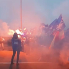 Concentración de trabajadores de prisiones ante el Centro Penitenciario Sevilla II.