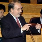El ministro de Economía, Pedro Solbes, durante una intervención en el Congreso