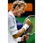 Ferrero muestra su alegría tras la victoria sobre el marroquí Arazi