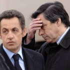 El presidente francés, Nicolas Sarkozy y François Fillon, en una imagen de archivo.