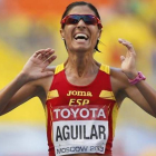 Alessandra Aguilar, tras llegar quinta a la meta.