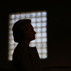 Hillary Clinton, habla durante un acto de campaña en el Douglass Parque Gynasium.
