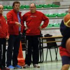 Ugidos, en un entrenamiento del ULE Fundación.