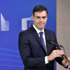 Pedro Sánchez, en su estreno en Bruselas.