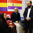 Gaspar Llamazares y Santiago Ordóñez se reunieron ayer con militantes y simpatizantes