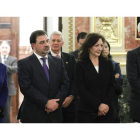 Narbona, Castelló, Velasco y el presidente del CSN, Fernando Martí, ayer en la toma de posesión.