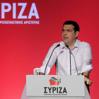 Alexis Tsipras durante su discurso ante el Comité Central de Syriza.