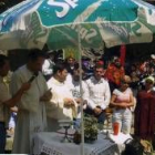 Misa celebrada el año pasado en la cueva de las Palomas