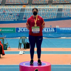 Borraz logró la medalla de bronce en el campeonato de España de atletismo de pista cubierta. DL