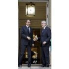 Zapatero y el presidente andaluz, Griñán, en La Moncloa.