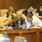 El grupo municipal del PP en el último pleno celebrado en el Ayuntamiento de Ponferrada.