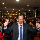 El secretario general de Vox, Javier Ortega, participa en un acto público en Salamanca.