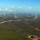 Vista de un parque eólico de Enel Green Power en León.