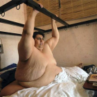 Manuel Uribe, en el 2008, cuando consiguió bajar más de 200 kilos.