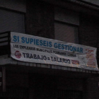 Pancarta expuesta por los trabajadores munipales el pasado mes de octubre.