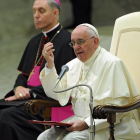 El papa Francisco durante una audiencia con participantes de la reunión internacional de jóvenes consagrados el pasado 17 de septiembre.