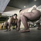 Luchadores de sumo, en Barcelona.