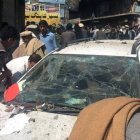 Lugar donde se ha registrado el atentado en la localidad paquistaní de Parachinar.