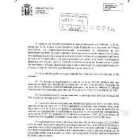 Documento que la Subdelegación envió a Matagal