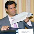 Juan Fernando López Aguilar durante su comparecencia en la comisión de Justicia del Congreso