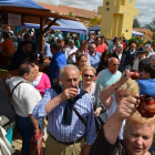 A la izquierda y arriba, dos imágenes de la feria de años anteriores; a la derecha, presentación del Campeonato Autonómico de Corte de Cecina. MEDINA
