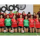 Formación del Aule femenino que sumaba un nuevo triunfo.