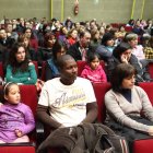 Imagen de la asamblea de trabajadores celebrada ayer.