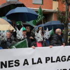 Los agricultores bercianos protestaron en marzo. L. DE LA MATA