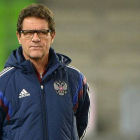 Fabio Capello, durante el entrenamiento de la selección rusa.