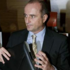 Miguel Sebastián, en la comparecencia de ayer.