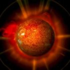 Fotografía facilitada por la NASA de la superficie solar y su atmósfera.