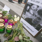Flores en memoria de Nemtsov.