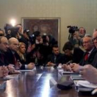 Martti Ahtisaari se reúne con el presidente serbio, Boris Tadic en Belgrado