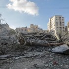 Edificios totalmente destruidos en Gaza. MOHAMMED SABER