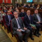 Los líderes independentistas acusados por el procés, en el juicio que se sigue en el Tribunal Supremo.