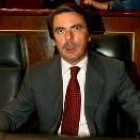 José María Aznar, en su escaño, antes del inicio de la sesión